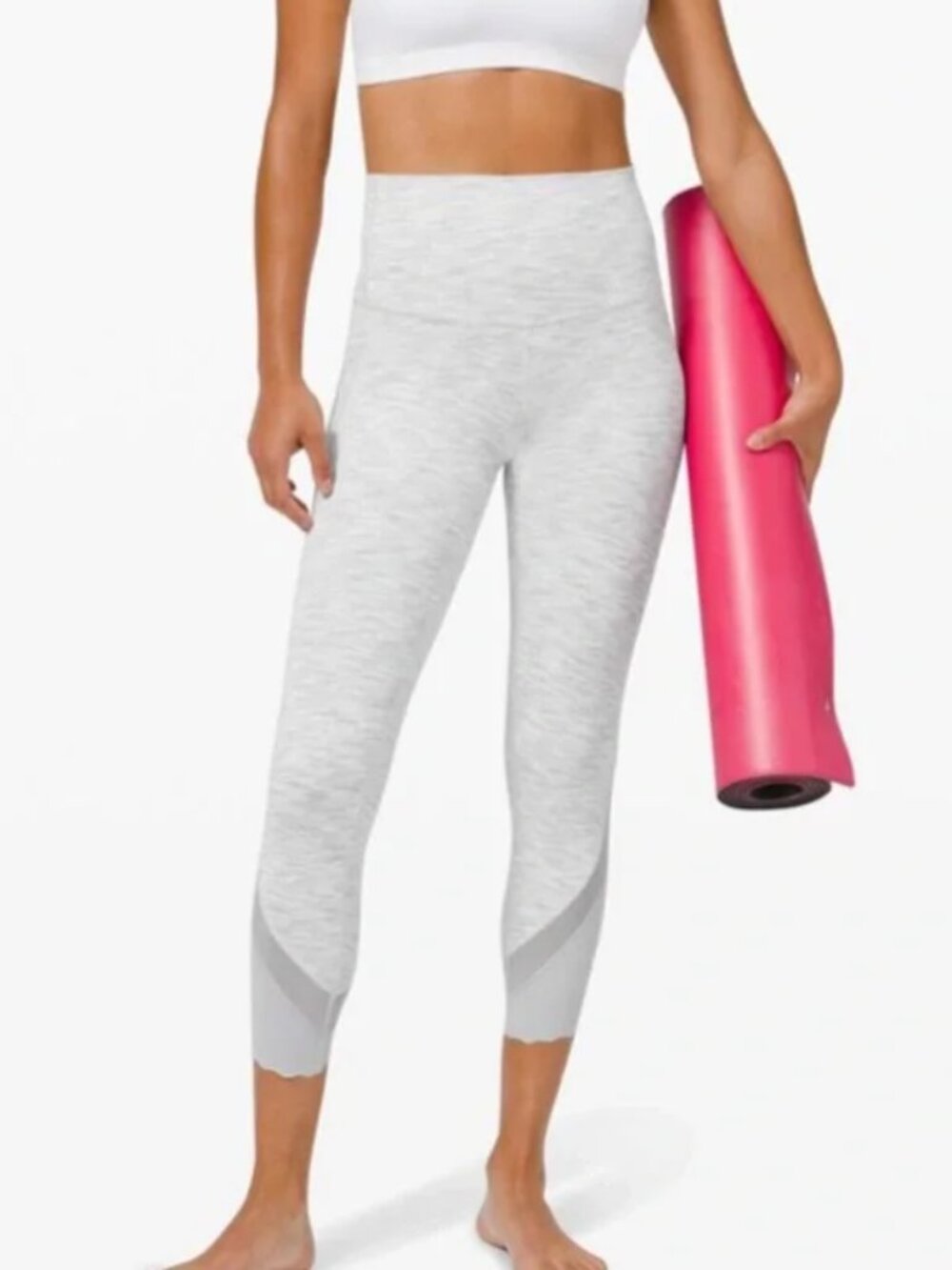 Lululemon Wunder Under Crop High-Rise Roll Down Scallop Full-On Luxtreme 23"